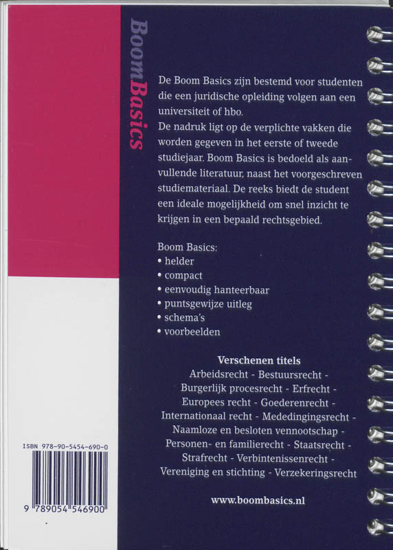 Achterkant van Boom Basics Erfrecht