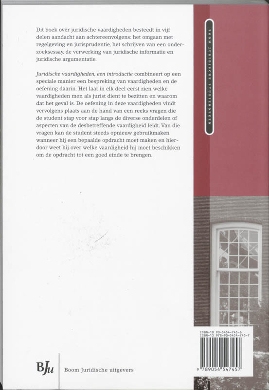 Achterkant van Juridische vaardigheden, een introductie