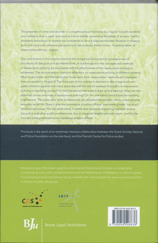 Achterkant van Reflections on Reassurance Policing in the Low Countries