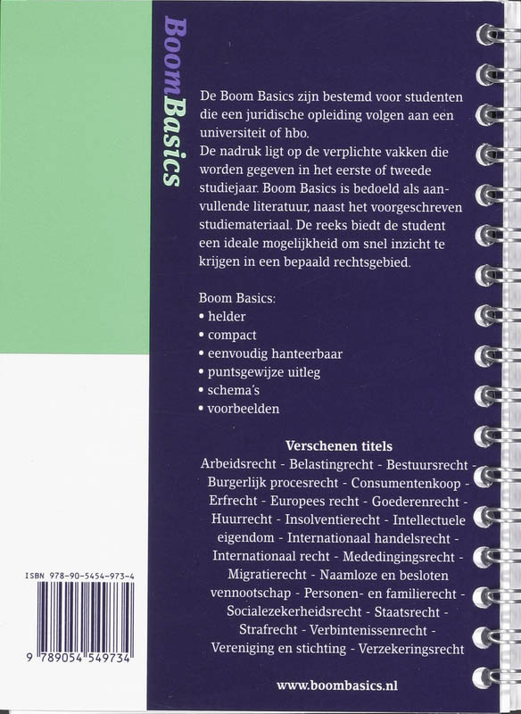 Achterkant van Boom Basics Intellectuele eigendom