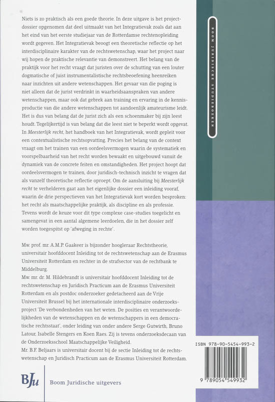 Achterkant van Afweging in rechte