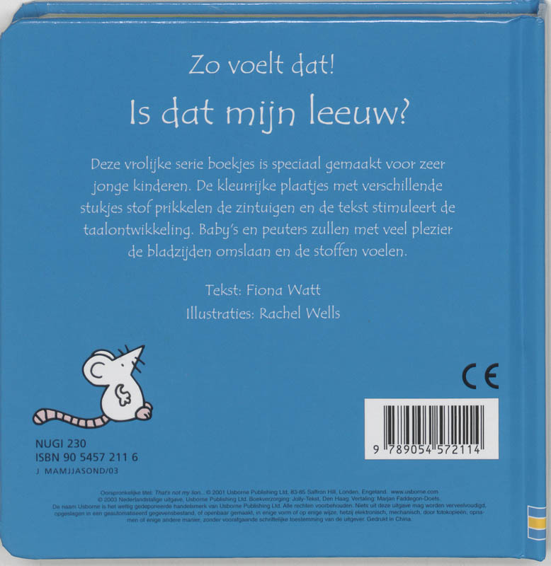 Achterkant van Is dat mijn leeuw?