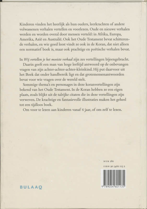 Achterkant van Wij vertellen je het mooiste verhaal