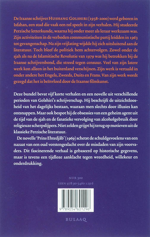 Achterkant van Prins Ehtedjab en andere Iraanse verhalen