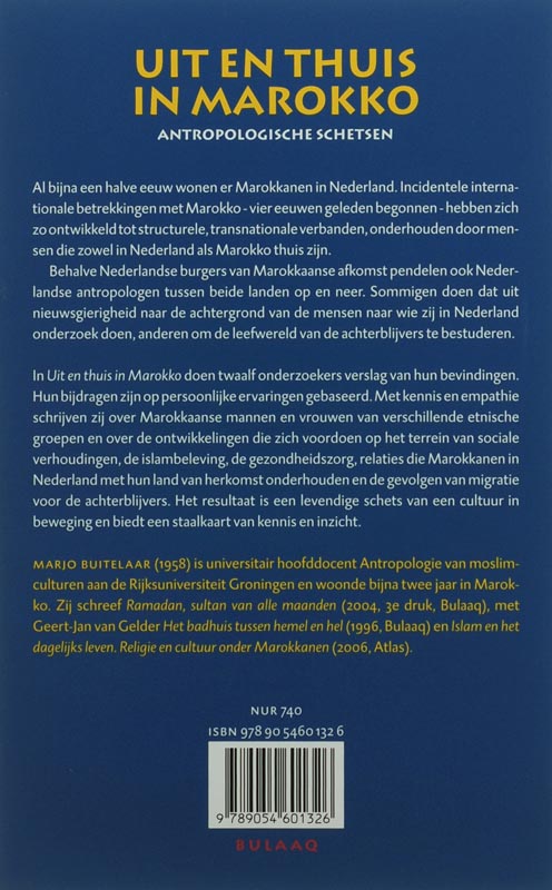 Achterkant van Uit en thuis in Marokko