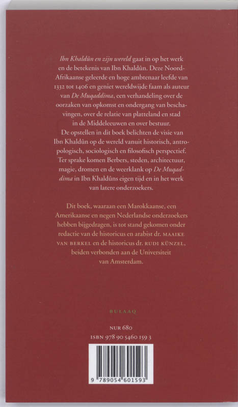 Achterkant van Ibn Khaldûn en zijn wereld
