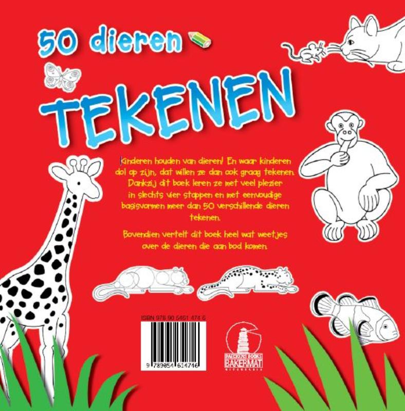 Achterkant van 50 dieren tekenen