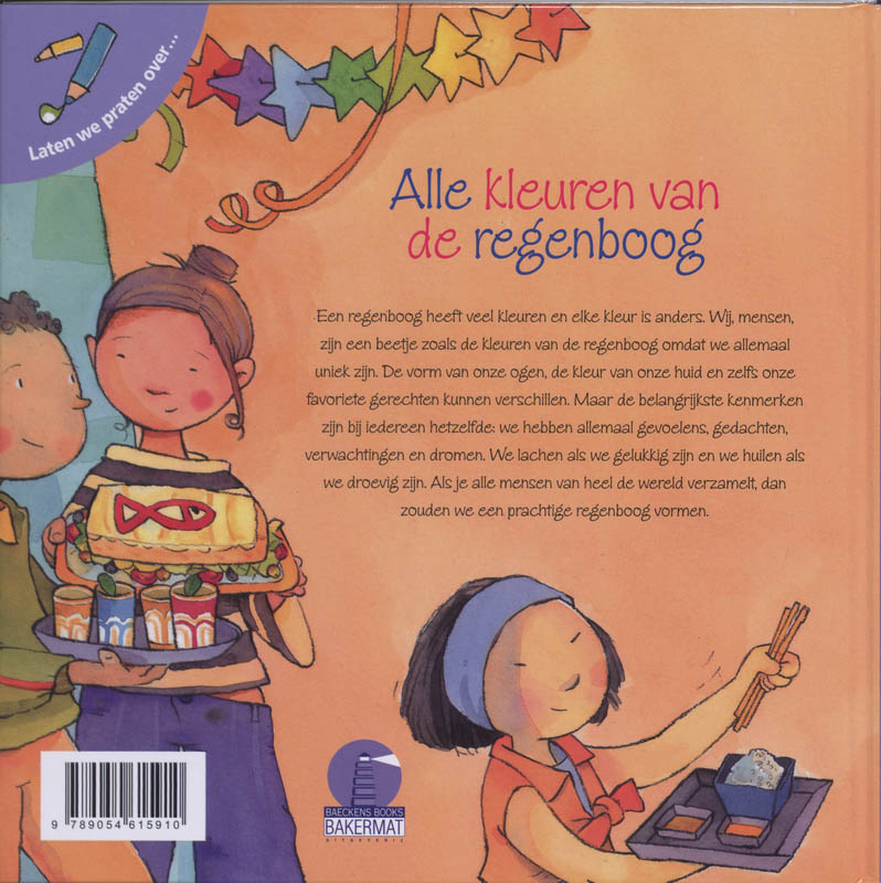 Achterkant van Alle kleuren van de regenboog