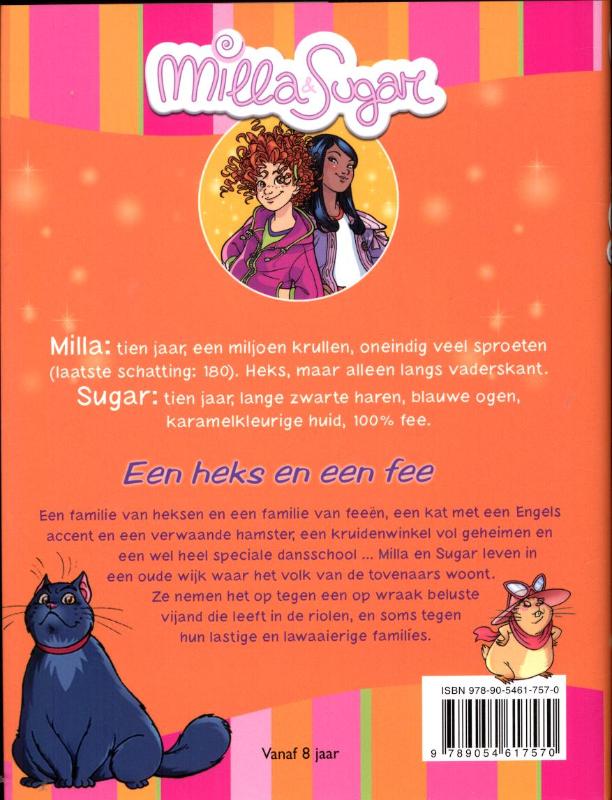 Achterkant van Een heks en een fee