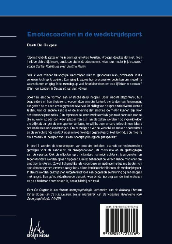 Achterkant van Emotiecoachen in de wedstrijdsport
