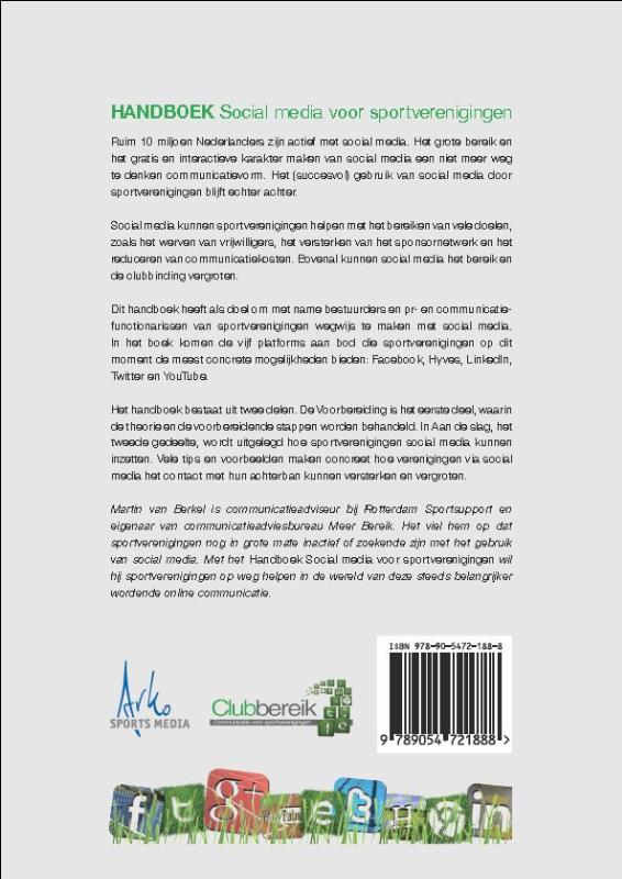Achterkant van Handboek social media voor sportverenigingen