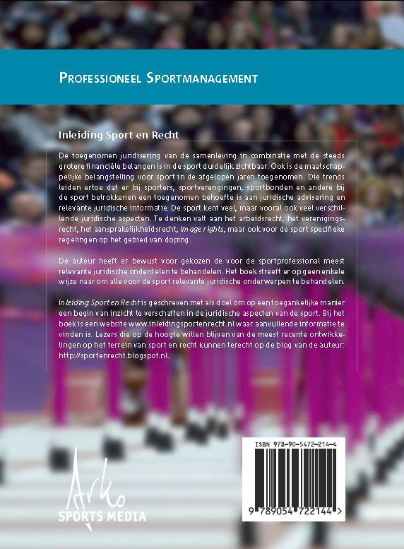 Achterkant van Inleiding sport en recht