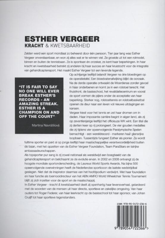 Achterkant van Esther Vergeer
