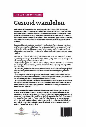 Achterkant van Gezond wandelen
