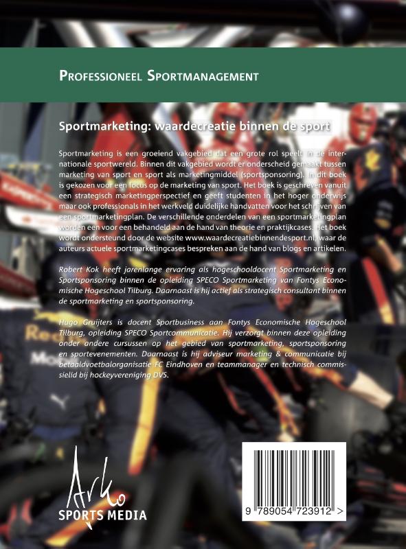Achterkant van Sportmarketing: waardecreatie binnen de sport