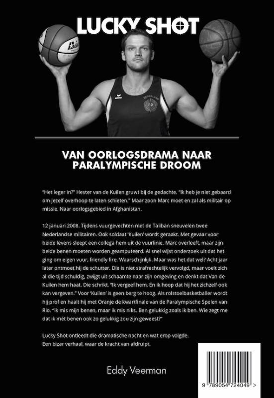 Achterkant van Lucky shot