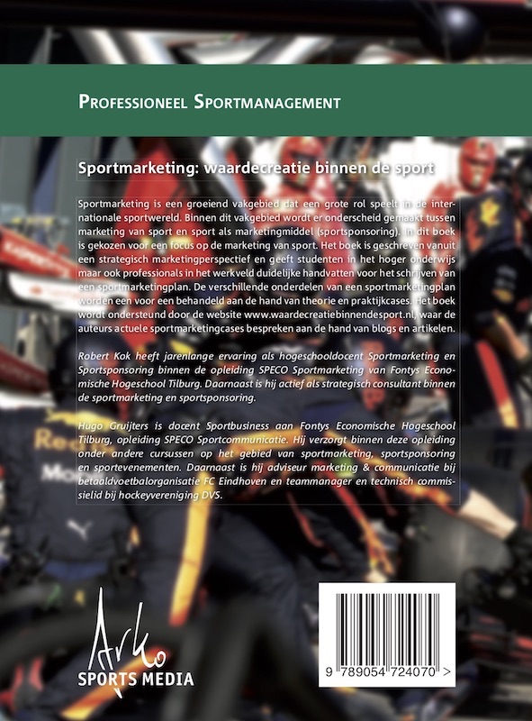 Achterkant van Sportmarketing: waardecreatie binnen de sport