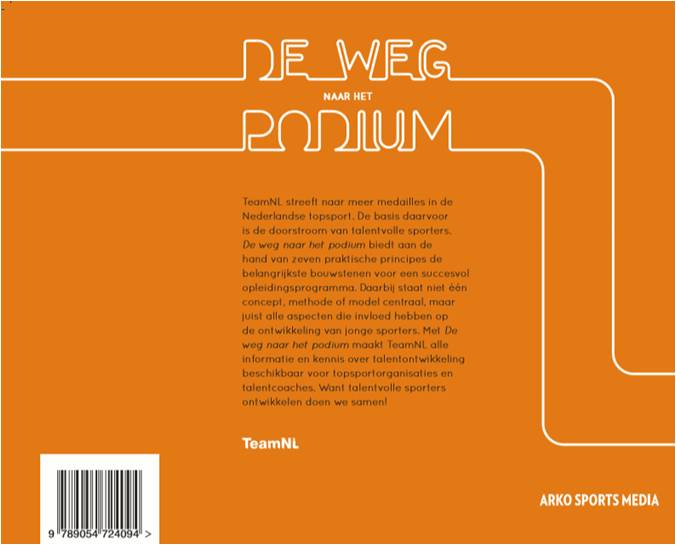 Achterkant van De weg naar het podium