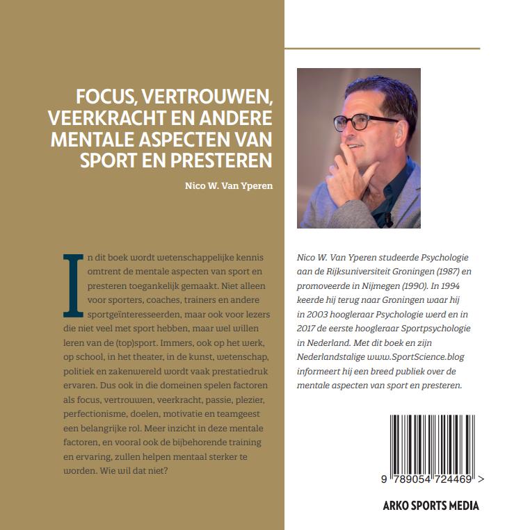 Achterkant van Focus, vertrouwen, veerkracht en andere mentale aspecten van sport en presteren
