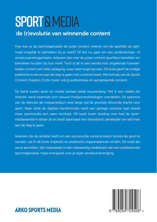 Achterkant van Sport & media