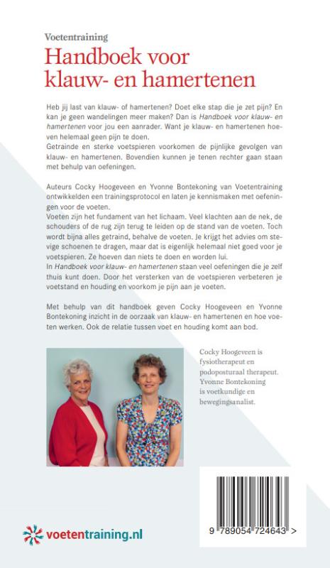 Achterkant van Handboek voor klauw- en hamertenen