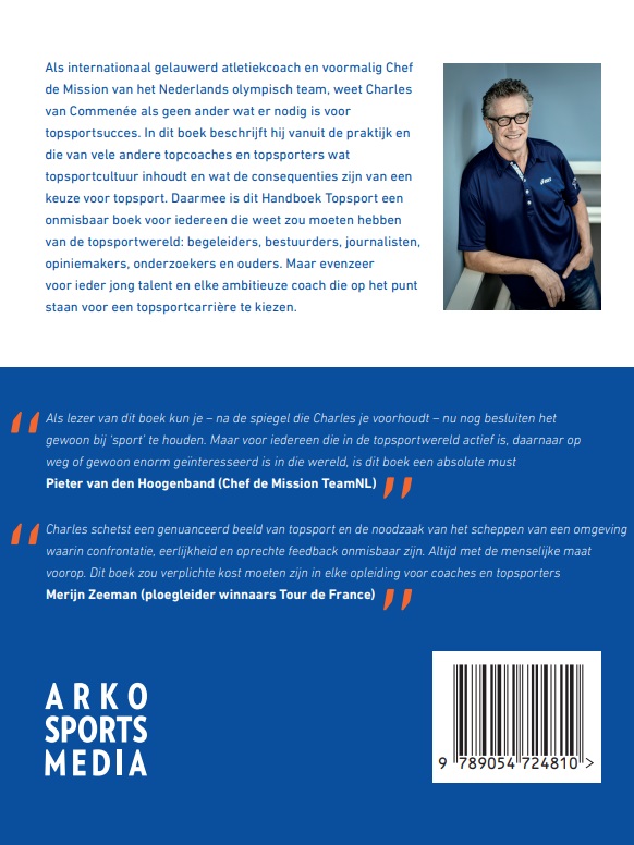 Achterkant van Handboek Topsport