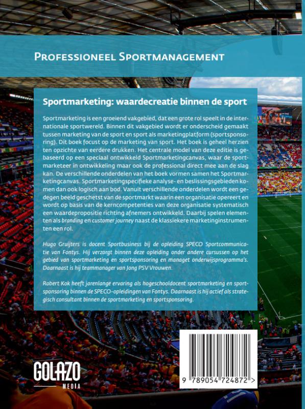 Achterkant van Sportmarketing: waardecreatie binnen de sport