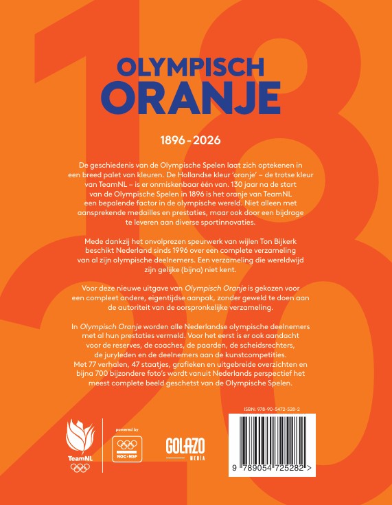 Achterkant van Olympisch Oranje