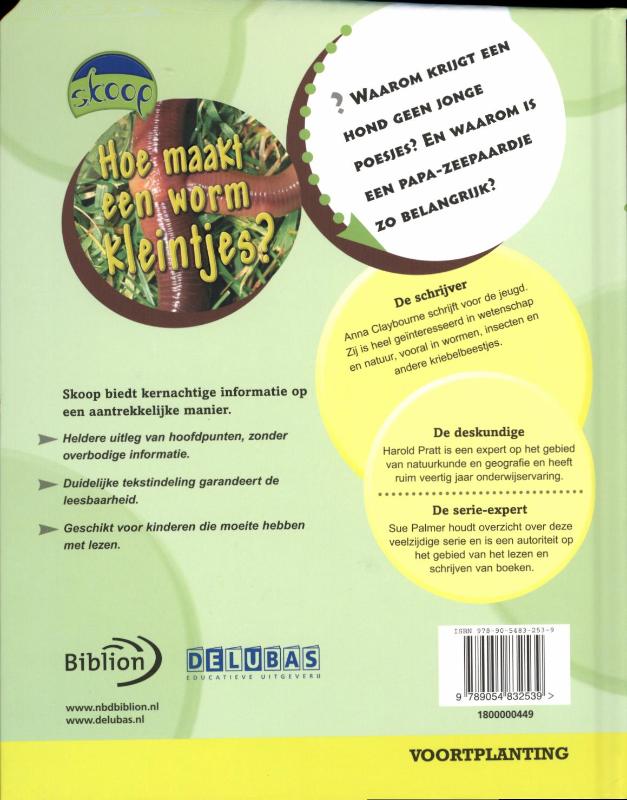 Achterkant van Hoe maakt een worm kleintjes?