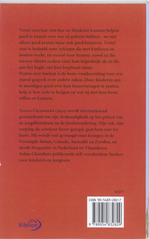 Achterkant van Vertel eens