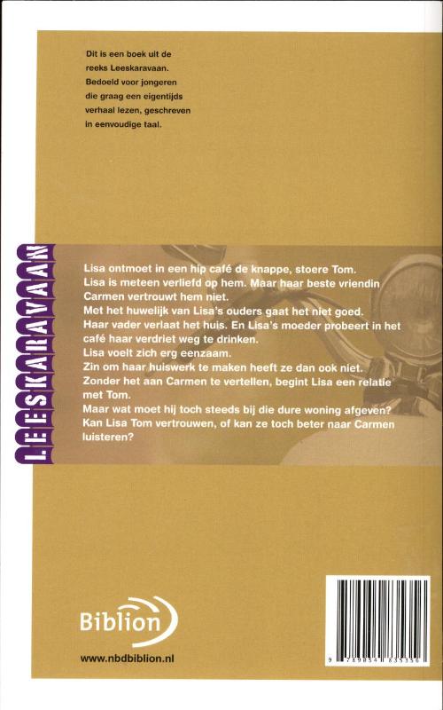 Achterkant van Leeskaravaan