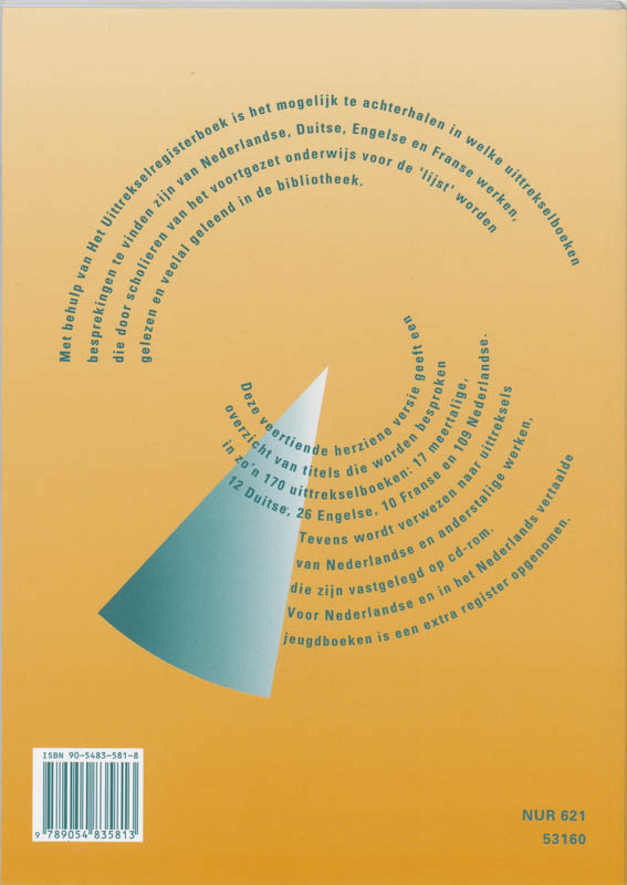 Achterkant van Uittrekselregisterboek