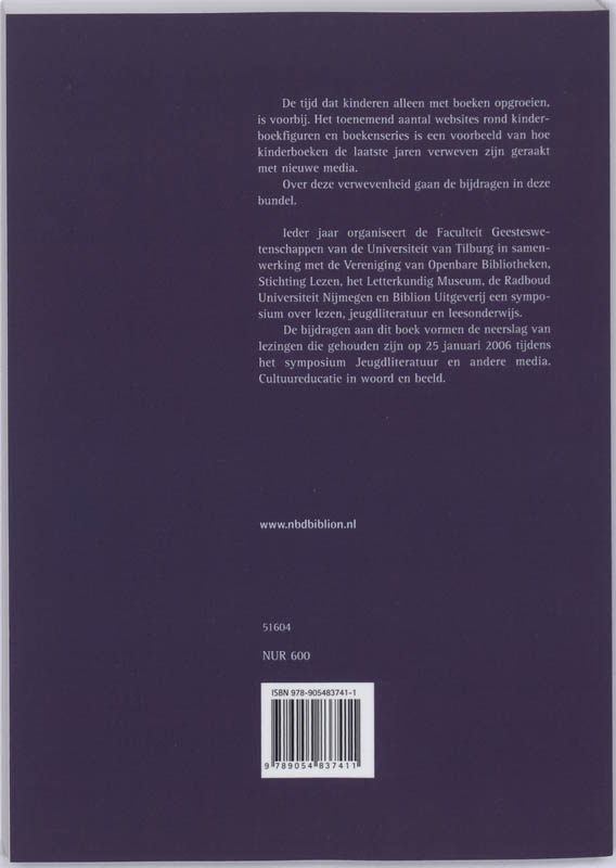 Achterkant van Jeugdliteratuur en andere media