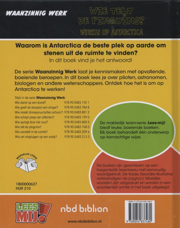 Achterkant van Wie telt de pinguins?