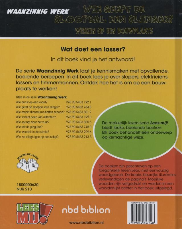 Achterkant van Wie geeft de sloopbal een slinger?