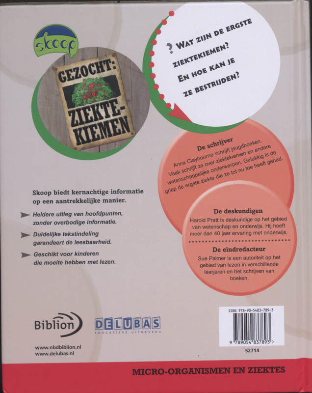 Achterkant van Gezocht: ziektekiemen