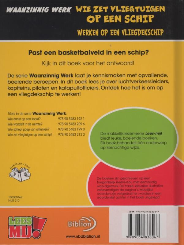 Achterkant van Wie zet vliegtuigen op een schip?