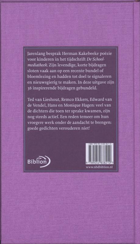 Achterkant van Dichter bij gedichten