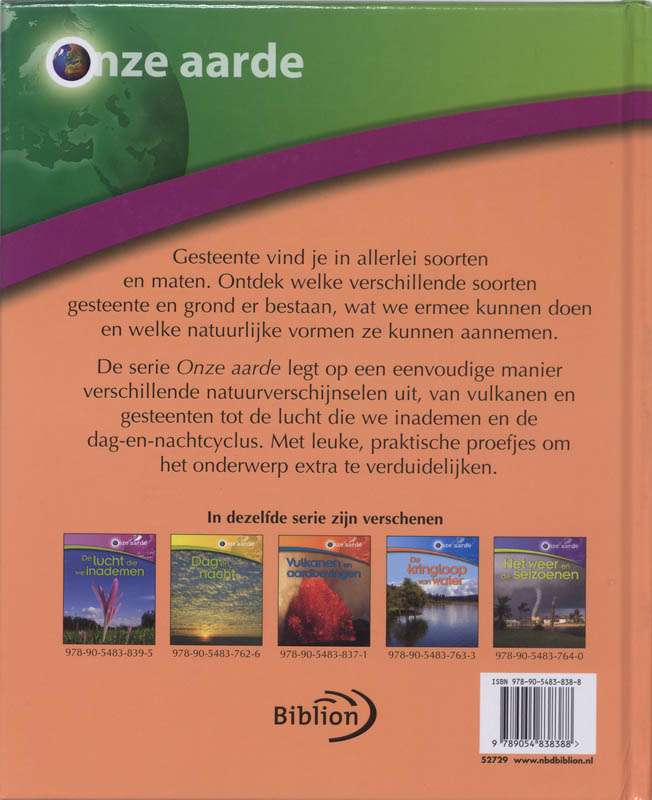 Achterkant van Gesteente en grond