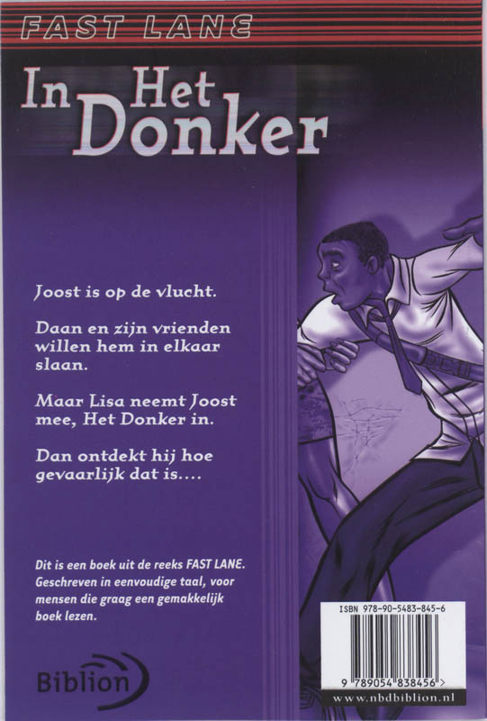 Achterkant van In het donker