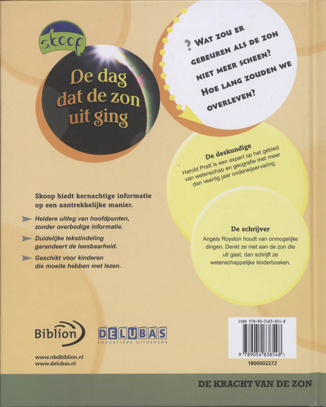 Achterkant van De dag dat de zon uit ging