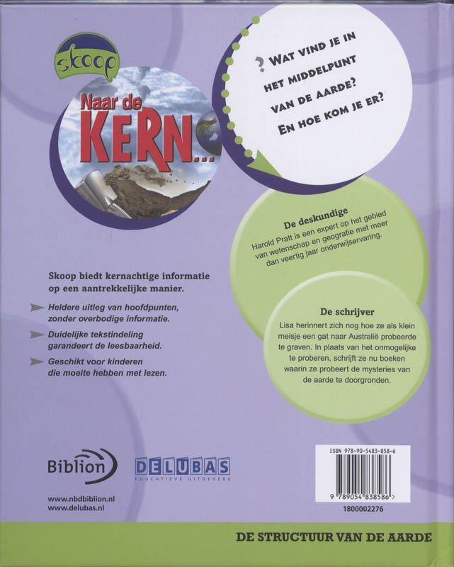 Achterkant van Naar de kern