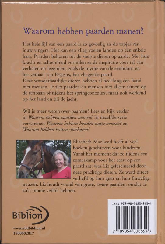 Achterkant van Waarom hebben paarden manen?