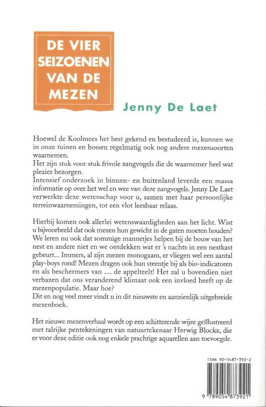 Achterkant van De vier seizoenen van de mezen