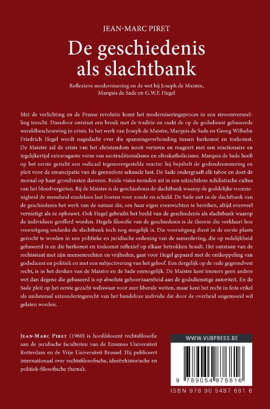 Achterkant van De geschiedenis als slachtbank