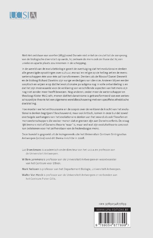 Achterkant van Darwin en het hedendaagse mensbeeld