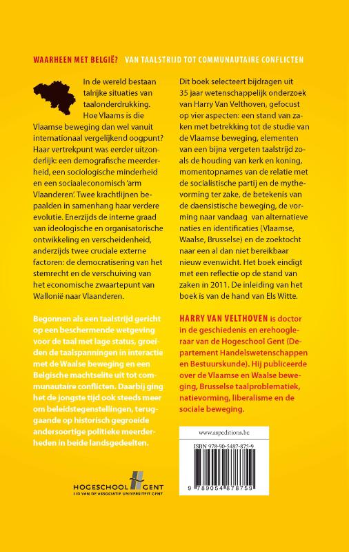 Achterkant van Waarheen met Belgie?