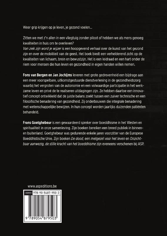 Achterkant van Van ziek zijn word je wijzer