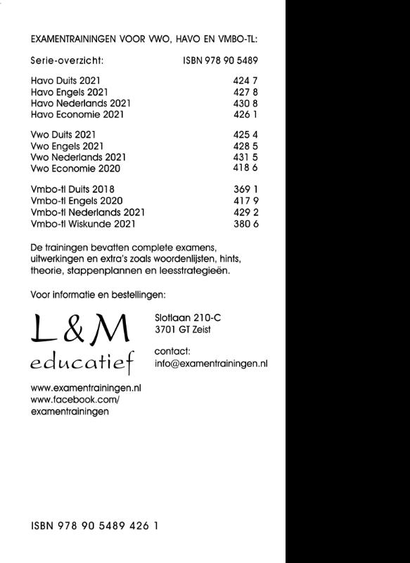 Achterkant van 2021