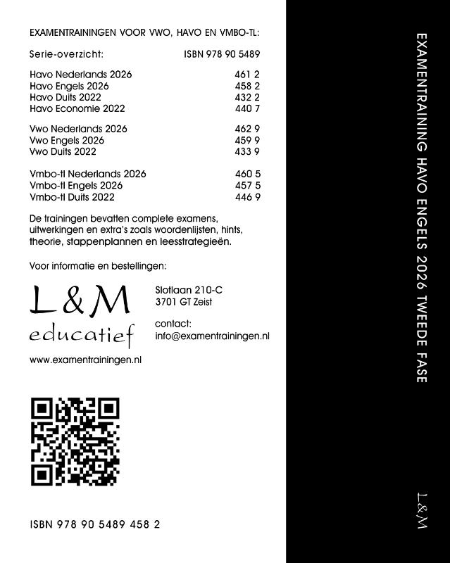 Achterkant van havo Engels 2026